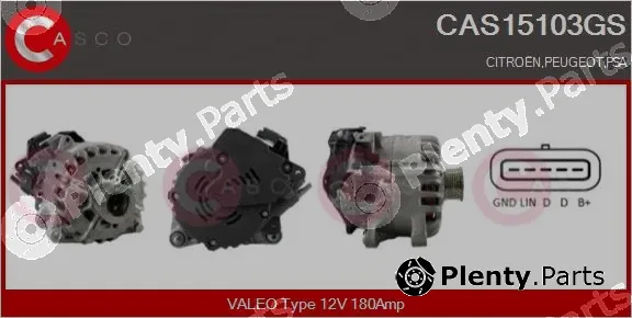 Casco CAS15103GS — Alternator, starter