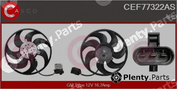 Casco CEF77322AS — Fan, engine cooling
