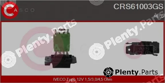 Casco CRS61003GS — Resistor, interior blower