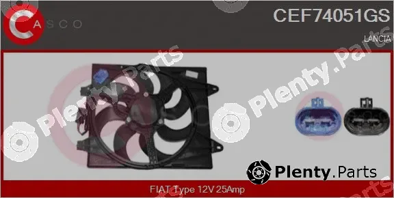 Casco CEF74051GS — Electric Motor, radiator fan