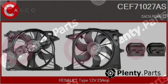 Casco CEF71027AS — Electric Motor, radiator fan