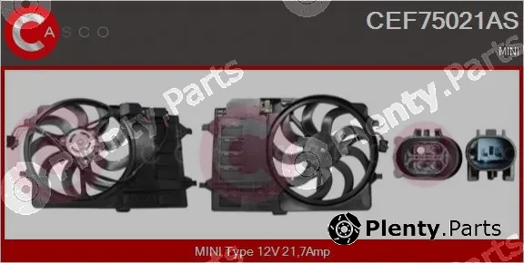 Casco CEF75021AS — Electric Motor, radiator fan