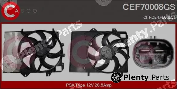 Casco CEF70008GS — Electric Motor, radiator fan