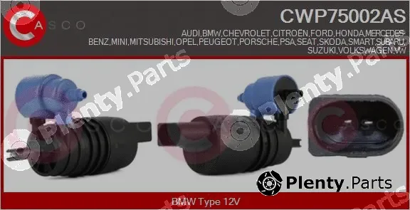 Casco CWP75002AS — Washer Fluid Pump, window cleaning