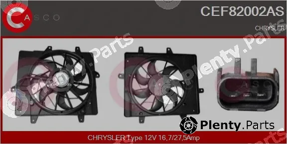 Casco CEF82002AS — Electric Motor, radiator fan