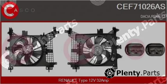 Casco CEF71026AS — Electric Motor, radiator fan