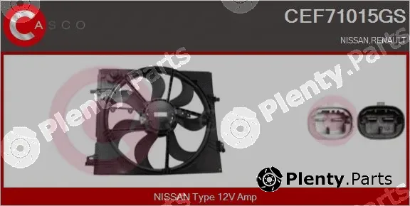 Casco CEF71015GS — Electric Motor, radiator fan