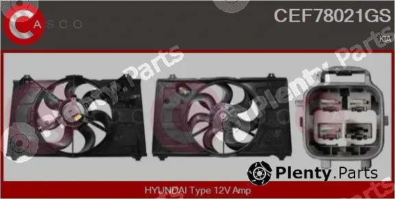 Casco CEF78021GS — Electric Motor, radiator fan