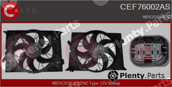 Casco CEF76002AS — Electric Motor, radiator fan