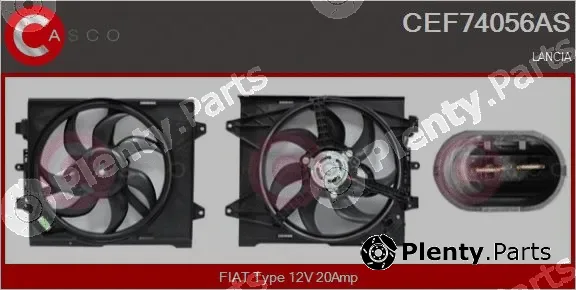 Casco CEF74056AS — Electric Motor, radiator fan