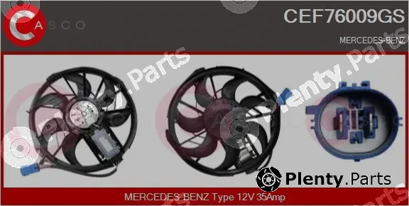 Casco CEF76009GS — Electric Motor, radiator fan