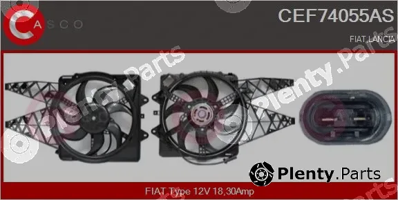 Casco CEF74055AS — Electric Motor, radiator fan
