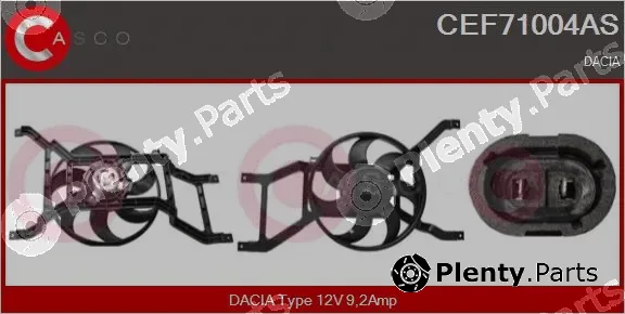 Casco CEF71004AS — Electric Motor, radiator fan