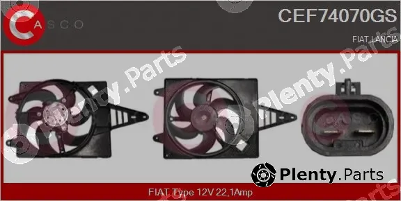 Casco CEF74070GS — Electric Motor, radiator fan