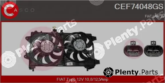 Casco CEF74048GS — Electric Motor, radiator fan