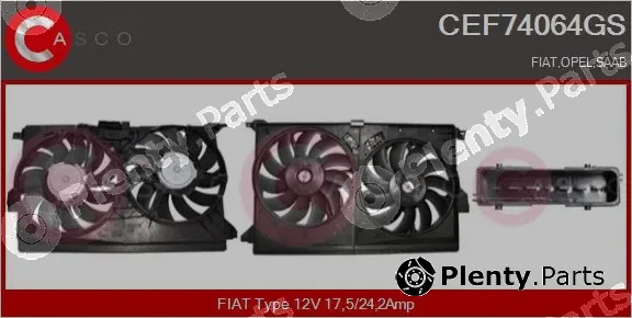 Casco CEF74064GS — Electric Motor, radiator fan