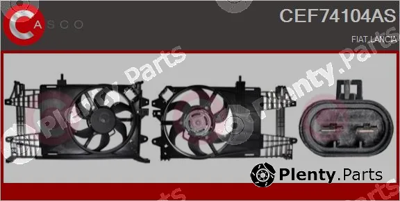 Casco CEF74104AS — Electric Motor, radiator fan