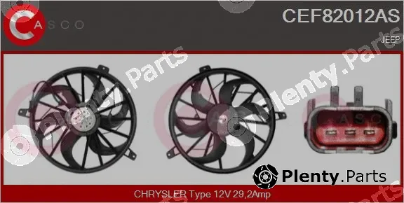 Casco CEF82012AS — Electric Motor, radiator fan