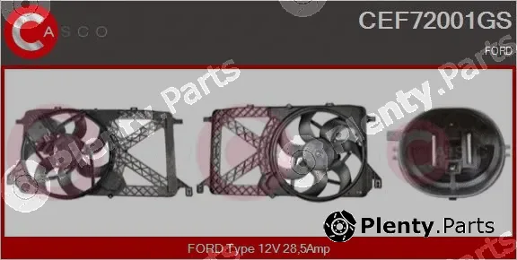 Casco CEF72001GS — Electric Motor, radiator fan