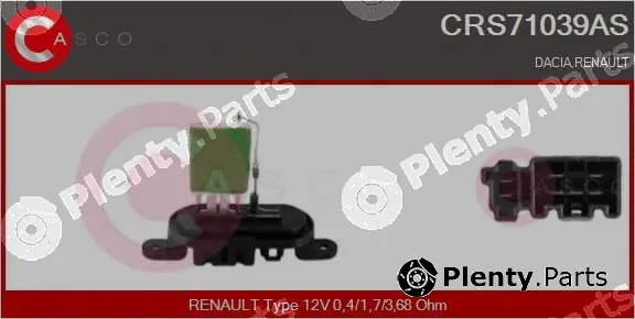 Casco CRS71039AS — Resistor, interior blower