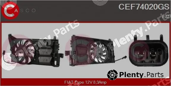 Casco CEF74020GS — Electric Motor, radiator fan