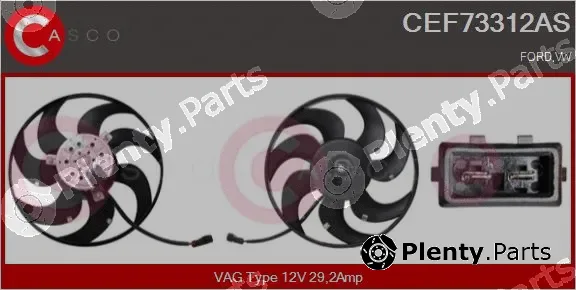 Casco CEF73312AS — Fan, engine cooling