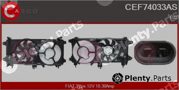 Casco CEF74033AS — Electric Motor, radiator fan