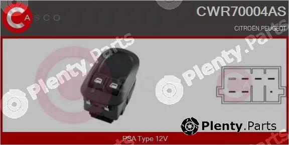 Casco CWR70004AS — Switch, window regulator