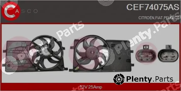 Casco CEF74075AS — Electric Motor, radiator fan