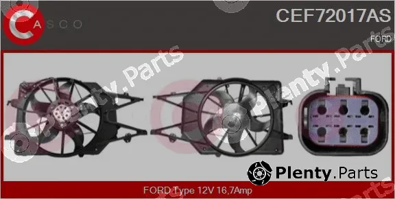 Casco CEF72017AS — Electric Motor, radiator fan