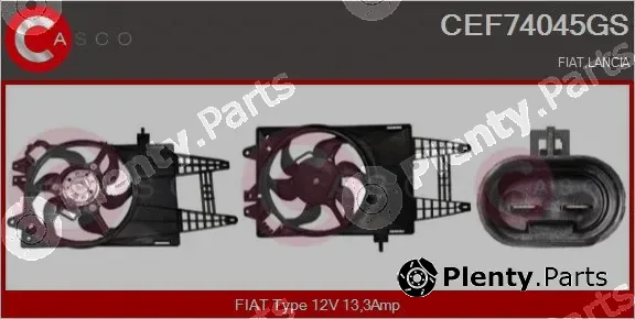 Casco CEF74045GS — Electric Motor, radiator fan