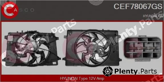 Casco CEF78067GS — Electric Motor, radiator fan