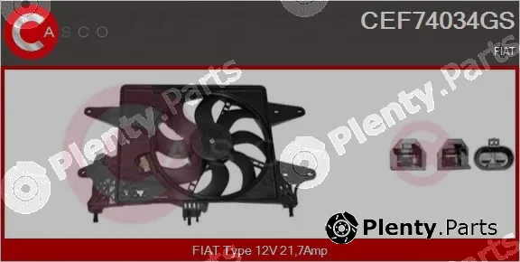 Casco CEF74034GS — Electric Motor, radiator fan