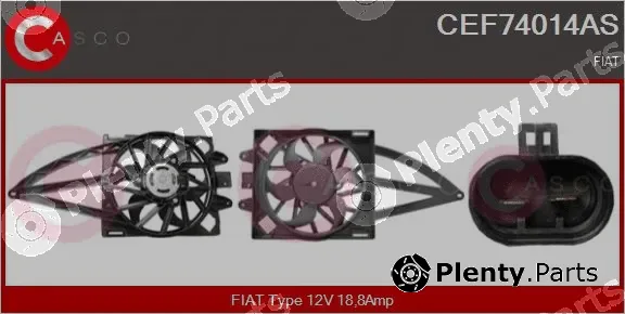 Casco CEF74014AS — Electric Motor, radiator fan