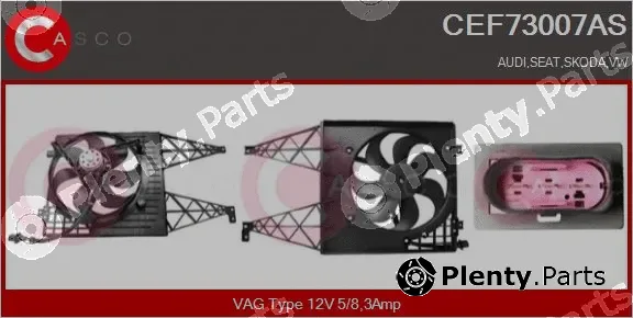 Casco CEF73007AS — Electric Motor, radiator fan