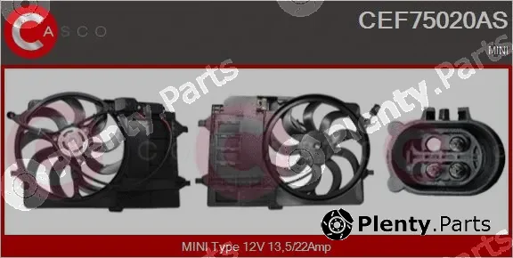 Casco CEF75020AS — Electric Motor, radiator fan