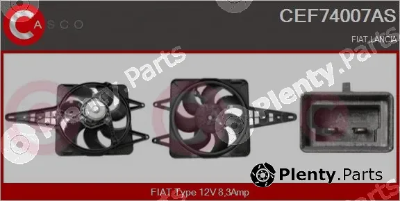 Casco CEF74007AS — Electric Motor, radiator fan