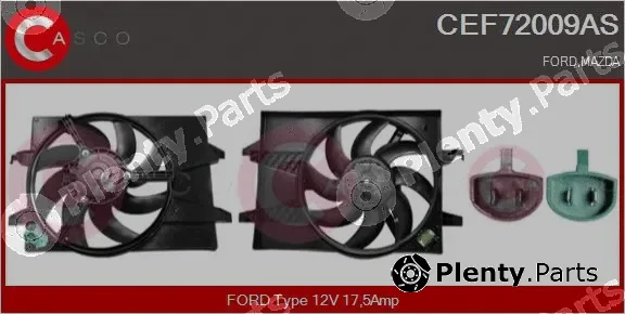 Casco CEF72009AS — Electric Motor, radiator fan