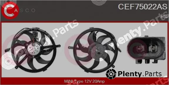 Casco CEF75022AS — Electric Motor, radiator fan