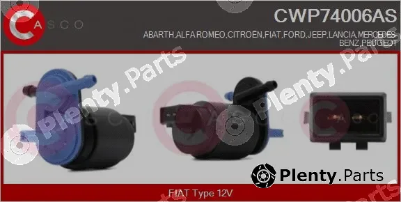 Casco CWP74006AS — Washer Fluid Pump, window cleaning