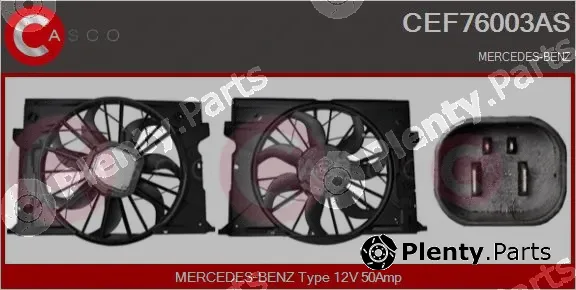 Casco CEF76003AS — Electric Motor, radiator fan