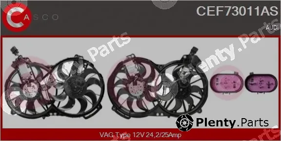 Casco CEF73011AS — Electric Motor, radiator fan