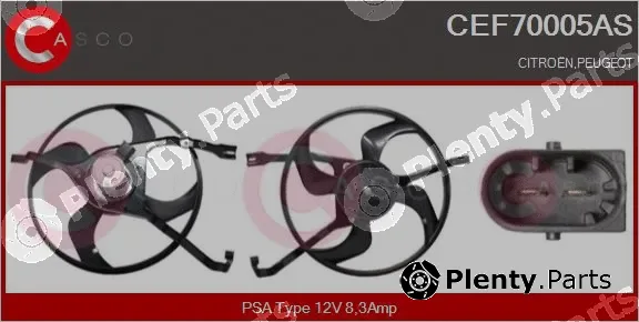 Casco CEF70005AS — Electric Motor, radiator fan