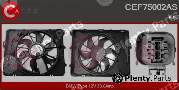 Casco CEF75002AS — Electric Motor, radiator fan