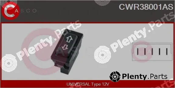 Casco CWR38001AS — Switch, window regulator