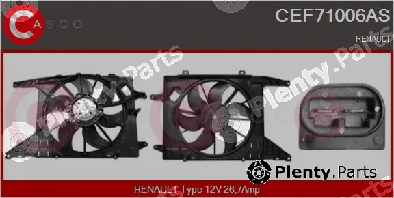 Casco CEF71006AS — Electric Motor, radiator fan