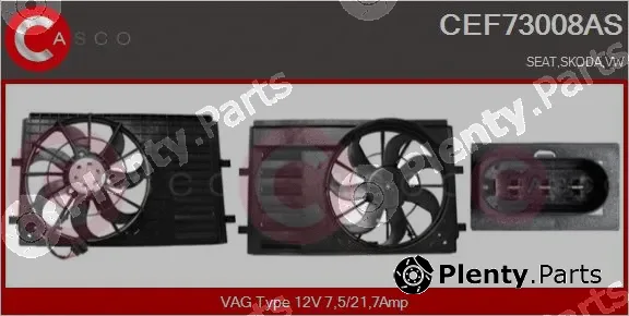 Casco CEF73008AS — Electric Motor, radiator fan