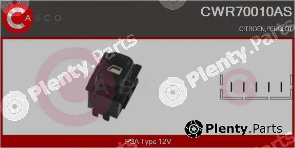 Casco CWR70010AS — Switch, window regulator