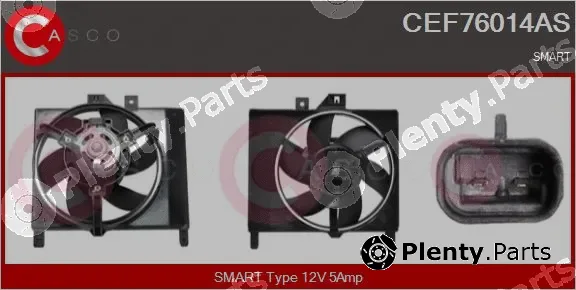 Casco CEF76014AS — Electric Motor, radiator fan