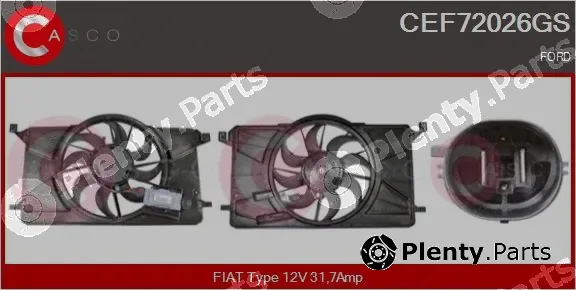 Casco CEF72026GS — Electric Motor, radiator fan